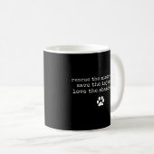Rescue Save Love Cute Animal Adopt Rescue Dog Cat  Coffee Mug (Front Right)