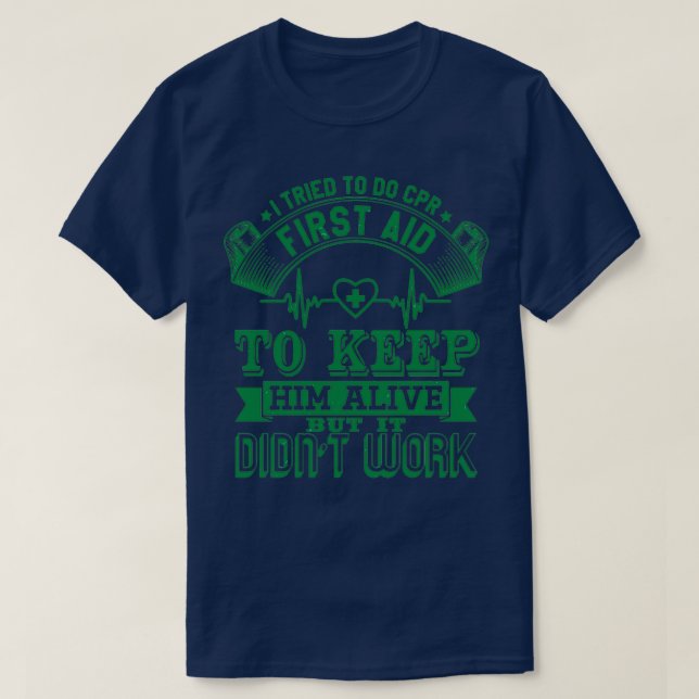 rescue service work paramedic first aider 2 T-Shirt (Design Front)