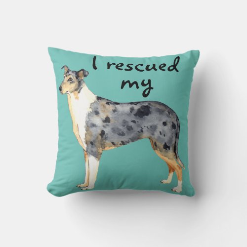 Rescue Smooth Collie Throw Pillow