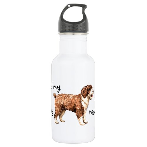 Rescue Spanish Water Dog Stainless Steel Water Bottle