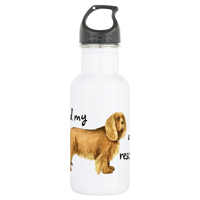 Rescue Sussex Spaniel Water Bottle (Front)