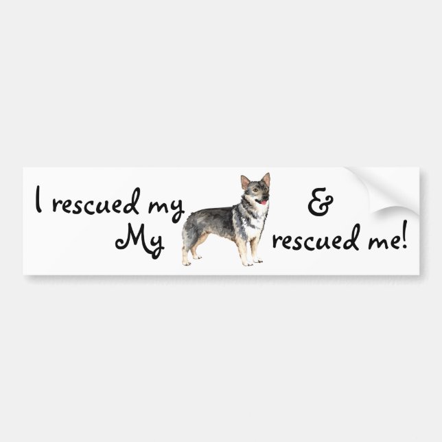 Rescue Swedish Vallhund Bumper Sticker (Front)