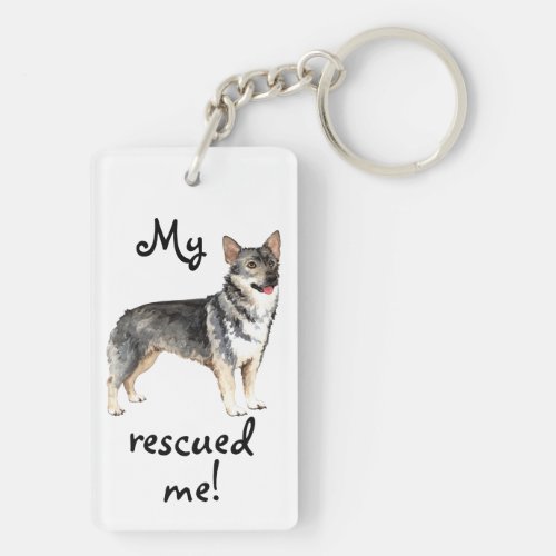 Rescue Swedish Vallhund Keychain