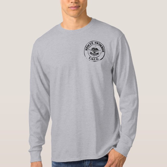 Rescue Swimmer (Grunge) T-Shirt (Front)