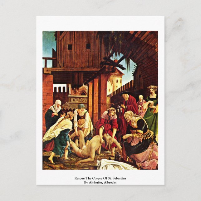 Rescue The Corpse Of St. Sebastian Postcard (Front)