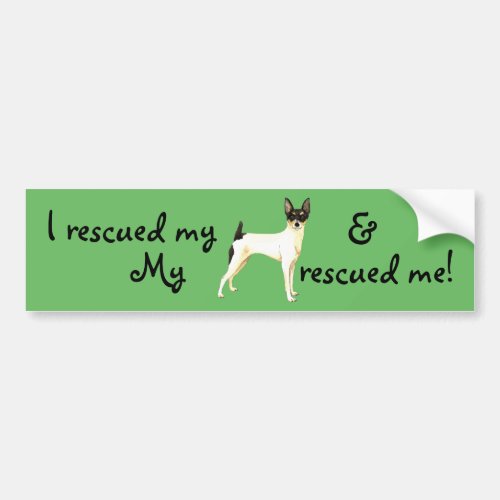 Rescue Toy Fox Terrier Bumper Sticker