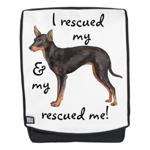 Rescue Toy Manchester Terrier Backpack