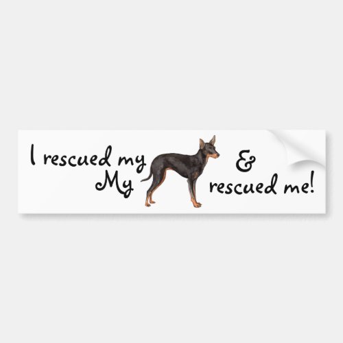 Rescue Toy Manchester Terrier Bumper Sticker