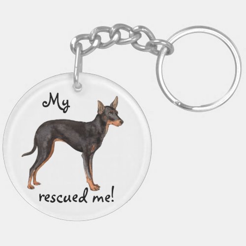 Rescue Toy Manchester Terrier Keychain