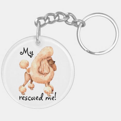 Rescue Toy Poodle Keychain