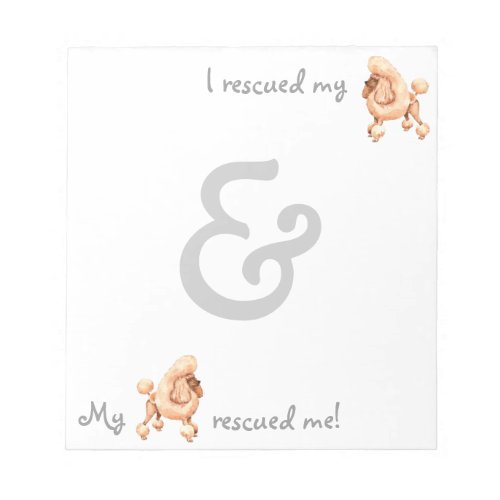 Rescue Toy Poodle Notepad