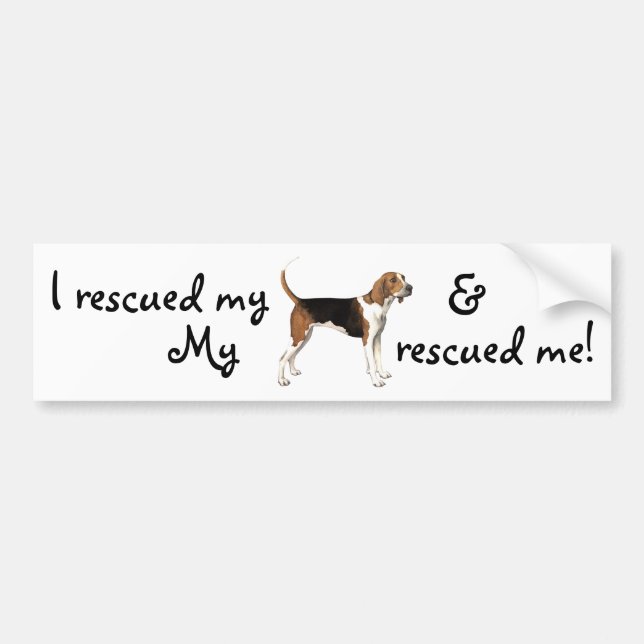 Rescue Treeing Walker Coonhound Bumper Sticker (Front)