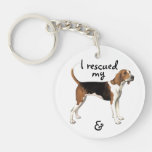 Rescue Treeing Walker Coonhound Keychain