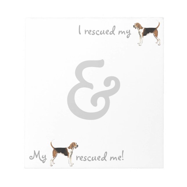 Rescue Treeing Walker Coonhound Notepad (Front)