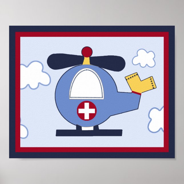 Rescue Vehicle #3 Helicopter Poster/Print Poster (Front)
