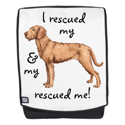 Rescue  Wirehaired Vizsla Backpack