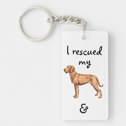 Rescue Wirehaired Vizsla Keychain