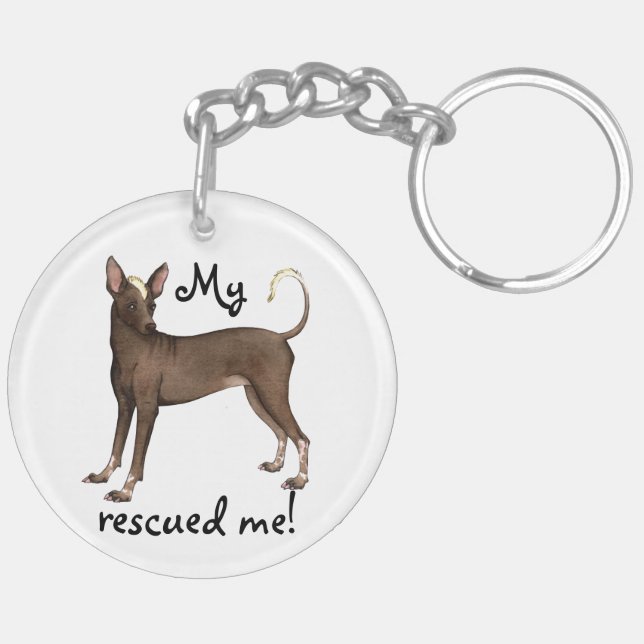 Rescue Xoloitzcuintli Keychain (Back Left)