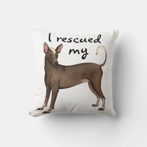 Rescue Xoloitzcuintli Throw Pillow