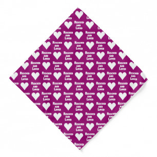 Rescued And Loved Heart Bandana