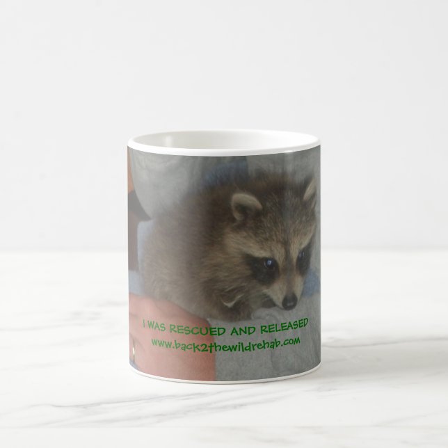 rescued baby raccoon mug (Center)