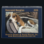 Rescued Beagles 2026 Wall Calendar<br><div class="desc">Adorable rescued beagles on twelve page 2026 calendar</div>