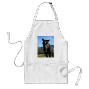 Rescued Black Draft Horse Adult Apron