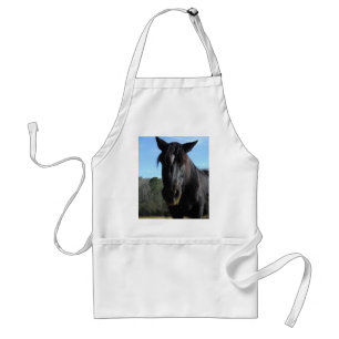 Rescued Black Draft Horse Adult Apron
