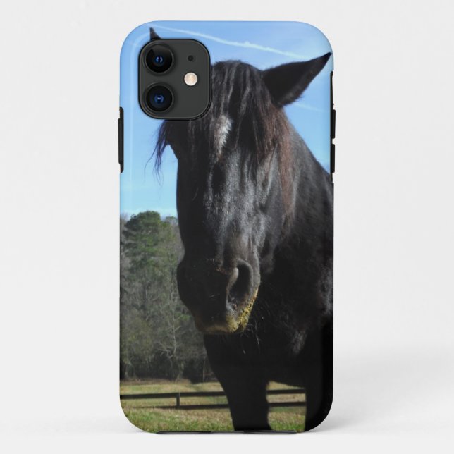 Rescued Black Draft Horse Case-Mate iPhone Case (Back)