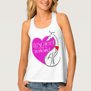 Rescued by a Greyhound Dog Tank Top