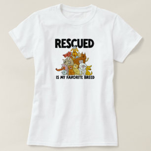 Rescued Dog and Cat is my Favorite Breed  T-Shirt