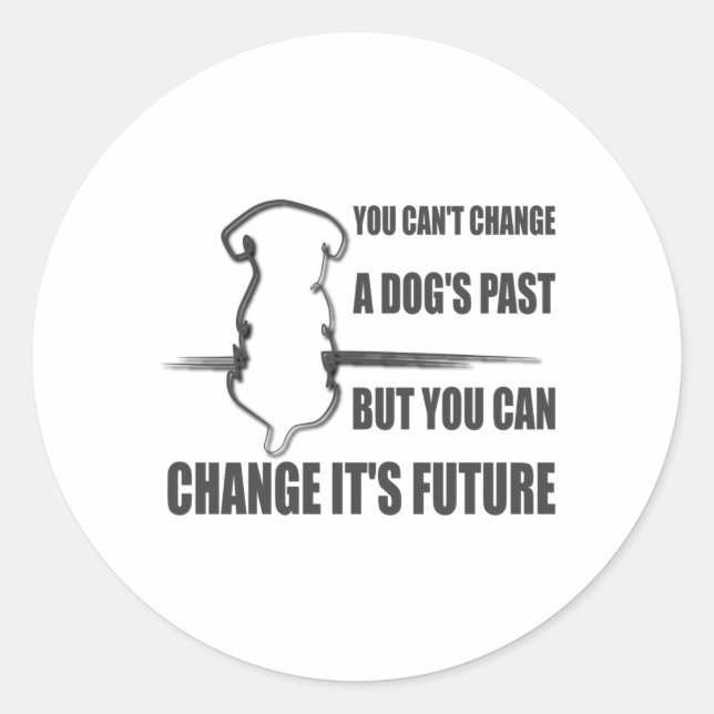 Rescued Dogs Animal Welfare Shelter Dog Classic Round Sticker (Front)