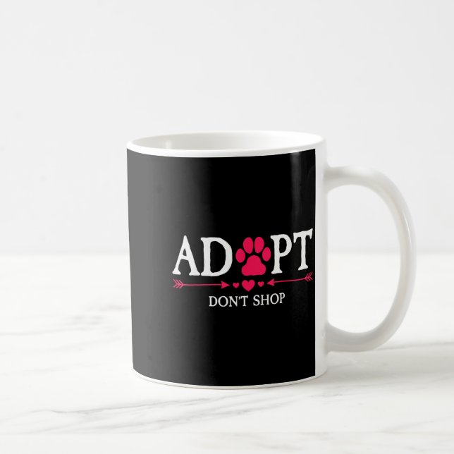 Rescued Is My Favorite Breed Adopt Don't Shop Dog  Coffee Mug (Right)