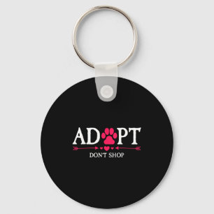 Rescued Is My Favorite Breed Adopt Don't Shop Dog Keychain