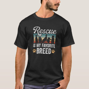 Rescued Is My Favorite Breed Animal Rescue Cat Dog T-Shirt