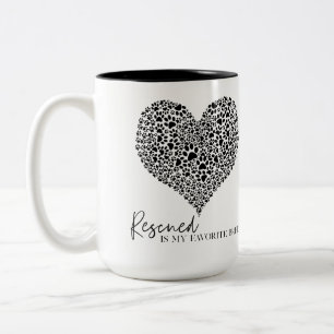Rescued is my favorite breed - coffee mug/cup Two-Tone coffee mug