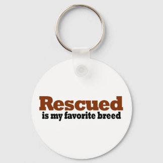 Rescued Is My Favorite Breed Keychain