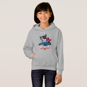 Rescued is my favorite breed   Kid Pullover Hoodie
