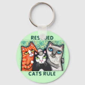Rescued / Shelter Cat's Keychain