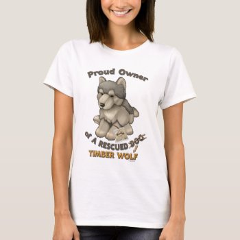 Rescued Timber Wolf T-shirt by webkinz at Zazzle