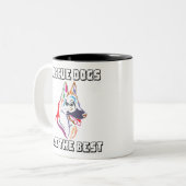Rescues are the Best - German Shepherd Two-Tone Coffee Mug (Front Left)