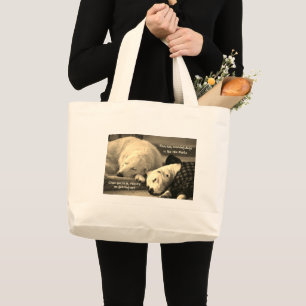 Rescuing Dogs Large Tote Bag