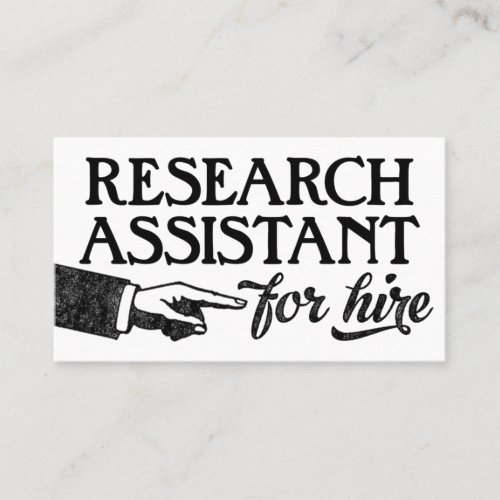 Research Assistant Business Cards _ Cool Vintage