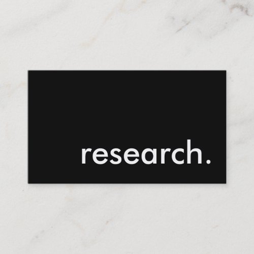 research business card