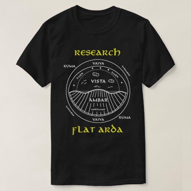 Research Flat Arda Light on dark T-Shirt (Design Front)