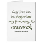 Research or Plagiarism? (Front)