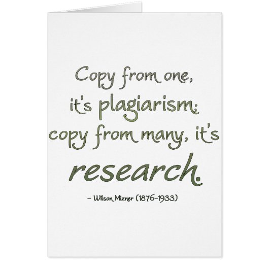 Research or Plagiarism? (Front)
