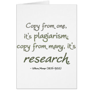 Research or Plagiarism? Cards
