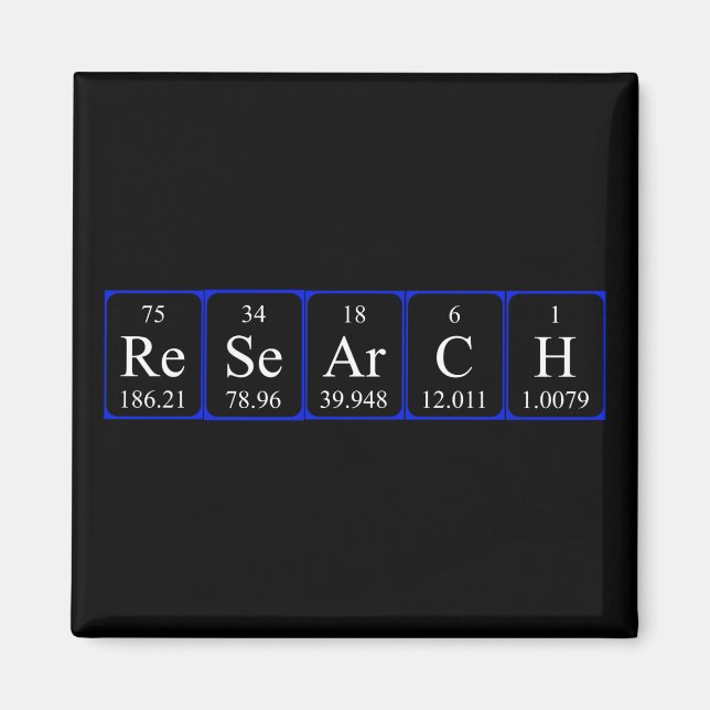 Research periodic table name magnet (Front)