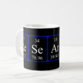 Research periodic table name mug (Front Left)